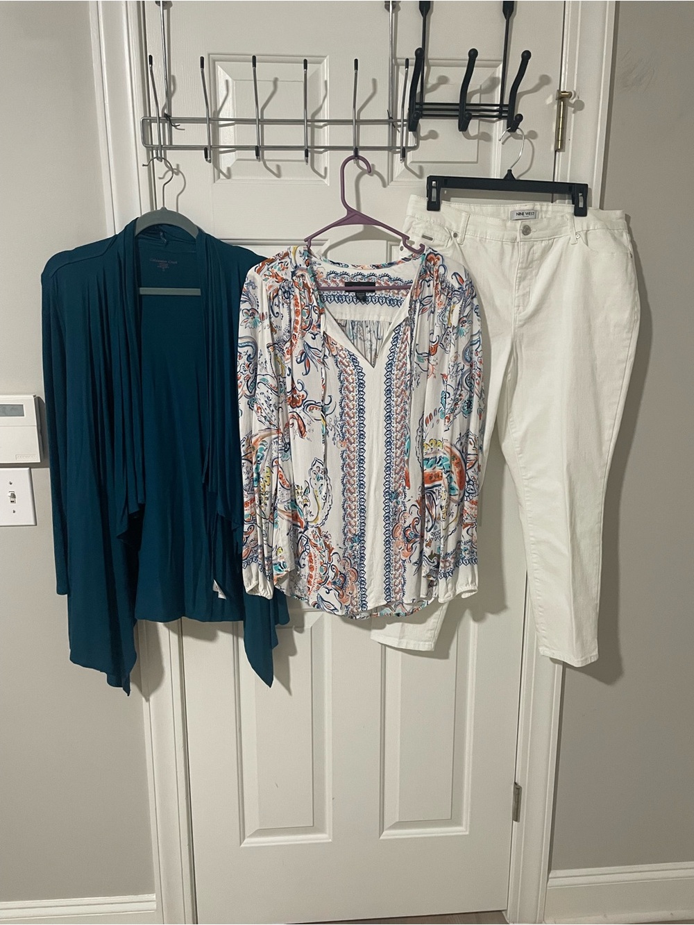 Boho Paisley Print Peasant Blouse Karen Kane xl - 14 jeans xl cardigan